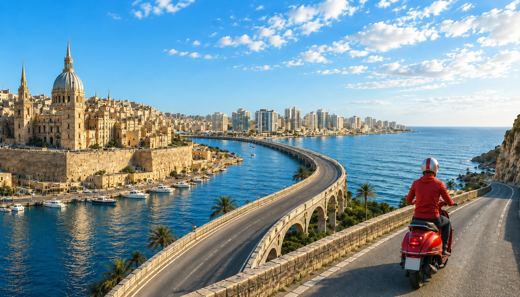 Explore Malta cinematic route day